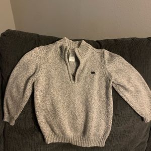 Boys size 4T 1/4 zip gray sweater